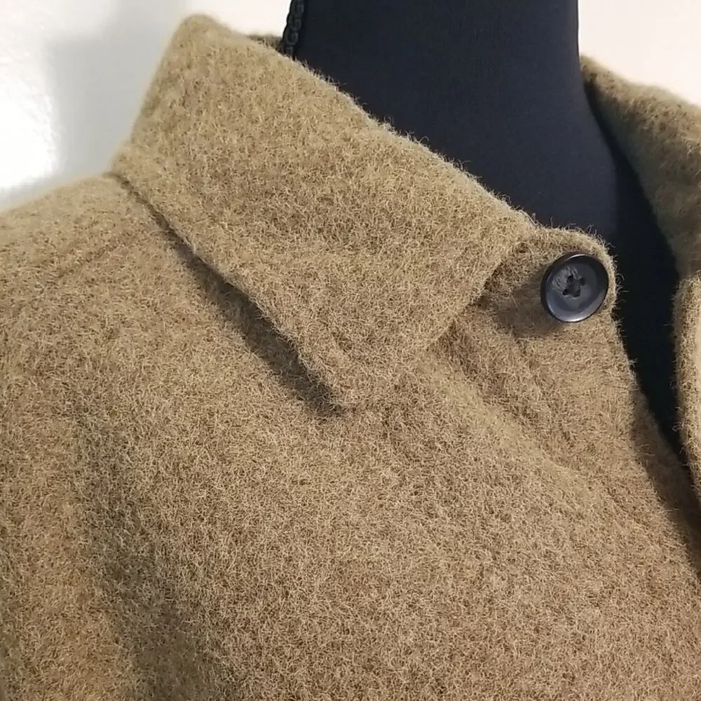 Alpine Design Men's Warm Fleece Shacket Tan Shirt Jacket Fall Winter Size Large